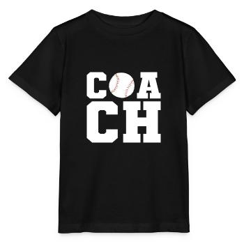 Softball Softball-Spieler Coach - Stanley/Stella Kinder T-Shirt MINI CREATOR  - Schwarz - Vorne - Mikhail (115cm)