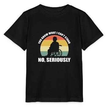 Rollstuhl - Stanley/Stella Kinder T-Shirt MINI CREATOR  - Schwarz - Vorne - Mikhail (115cm)