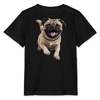 Pug sprints - Stanley/Stella MINI CREATOR Kids’ T-Shirt - black - Front - Mikhail (115cm)