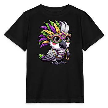 Mardi Gras Cockatoo, Blaze of Colors - Stanley/Stella MINI CREATOR Kids’ T-Shirt - black - Front - Mikhail (115cm)