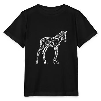 Pferd - Stanley/Stella Kinder T-Shirt MINI CREATOR  - Schwarz - Vorne - Mikhail (115cm)