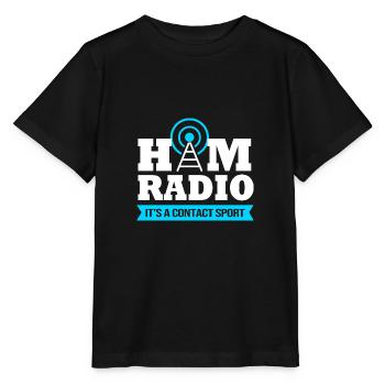 Antenne radio amateur - T-shirt bio MINI CREATOR Stanley/Stella Enfant - noir - Devant - Mikhail (115cm)