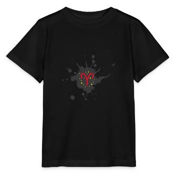 Sternzeichen Widder - Stanley/Stella Kinder T-Shirt MINI CREATOR  - Schwarz - Vorne - Mikhail (115cm)