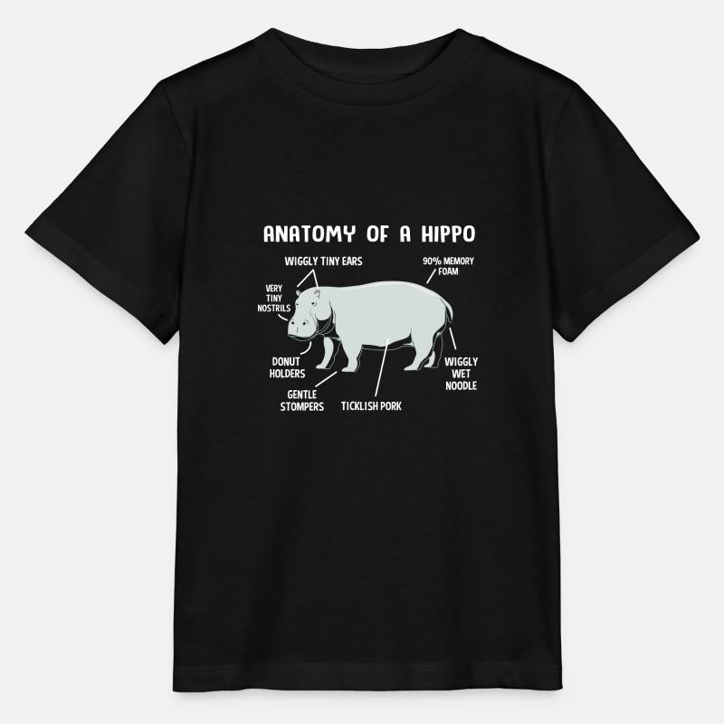Hippopotame - T-shirt bio MINI CREATOR Stanley/Stella Enfant - noir