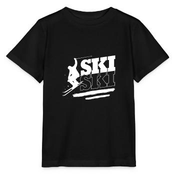 Ski Skiurlaub - Stanley/Stella Kinder T-Shirt MINI CREATOR  - Schwarz - Vorne - Mikhail (115cm)