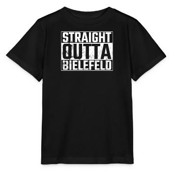 Straight Outta Bielefeld Bielefelder - Stanley/Stella Kinder T-Shirt MINI CREATOR  - Schwarz - Vorne - Mikhail (115cm)