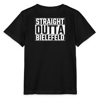Straight Outta Bielefeld Bielefelder - Stanley/Stella Kinder T-Shirt MINI CREATOR  - Schwarz - Vorne - Mikhail (115cm)