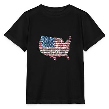 Patriotisches Puzzle Flagge Amerikanischer Stolz - Stanley/Stella Kinder T-Shirt MINI CREATOR  - Schwarz - Vorne - Mikhail (115cm)