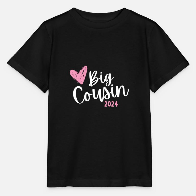 Ich werde große Cousine 2024 Herz Loading Süß - Stanley/Stella Kinder T-Shirt MINI CREATOR  - Schwarz