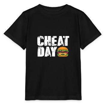 Cheeseburger Burger - Stanley/Stella Kinder T-Shirt MINI CREATOR  - Schwarz - Vorne - Mikhail (115cm)