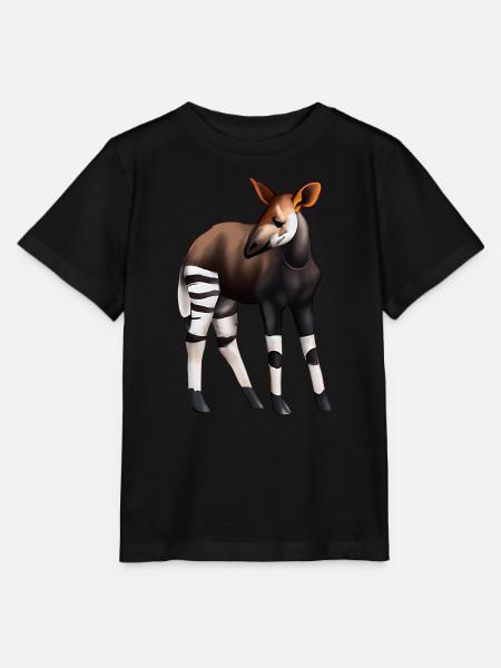 Süßes Okapi - Stanley/Stella Kinder T-Shirt MINI CREATOR - Schwarz
