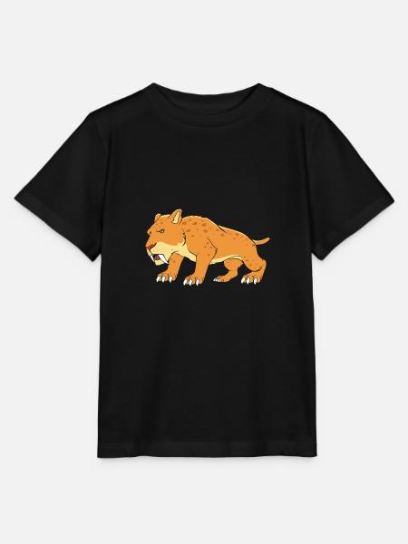 Säbelzahntiger - Stanley/Stella Kinder T-Shirt MINI CREATOR - Schwarz