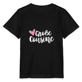 Ich werde große Cousine 2024 Herz Loading Süß - Stanley/Stella Kinder T-Shirt MINI CREATOR  - Schwarz - Vorne - Mikhail (115cm)