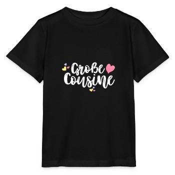 Ich werde große Cousine 2024 Herzen Loading Süß - Stanley/Stella Kinder T-Shirt MINI CREATOR  - Schwarz - Vorne - Mikhail (115cm)