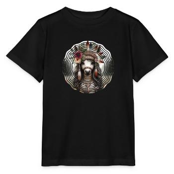 Cheval Style bohème - T-shirt bio MINI CREATOR Stanley/Stella Enfant - noir - Devant - Mikhail (115cm)