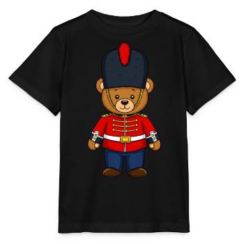Ours en peluche Garde d’honneur britannique Police - T-shirt bio MINI CREATOR Stanley/Stella Enfant - noir - Devant - Mikhail (115cm)