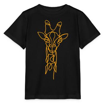 Skizze der Giraffe - Stanley/Stella Kinder T-Shirt MINI CREATOR  - Schwarz - Vorne - Mikhail (115cm)