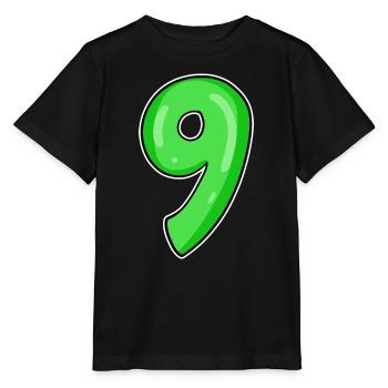Number 9 - Nine - 9 Motif - Stanley/Stella MINI CREATOR Kids’ T-Shirt - black - Front - Mikhail (115cm)