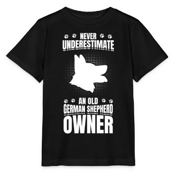 Alter Schäferhund Besitzer - Stanley/Stella Kinder T-Shirt MINI CREATOR  - Schwarz - Vorne - Mikhail (115cm)