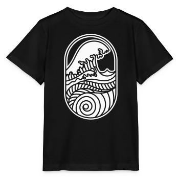 Votre nouvelle vague – Côte, soleil et ambiance surf - T-shirt bio MINI CREATOR Stanley/Stella Enfant - noir - Devant - Mikhail (115cm)