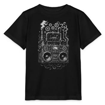 Engrenages Steampunk Boombox - T-shirt bio MINI CREATOR Stanley/Stella Enfant - noir - Devant - Mikhail (115cm)