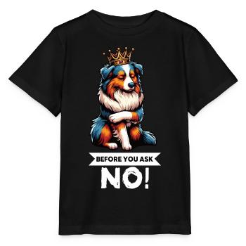 Avant de demander aux Australian Shepherds Aussie Aussies - T-shirt bio MINI CREATOR Stanley/Stella Enfant - noir - Devant - Mikhail (115cm)