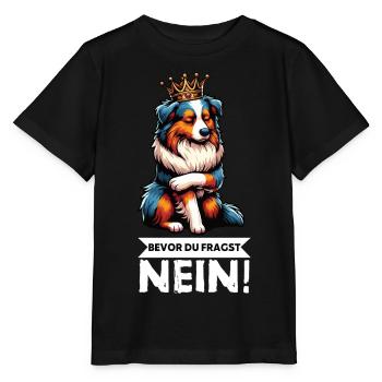 Avant que vous ne demandiez : Berger australien Aussie Aussie - T-shirt bio MINI CREATOR Stanley/Stella Enfant - noir - Devant - Mikhail (115cm)