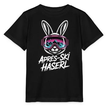 Après-ski bunny hut fun Skier ski bunny - Stanley/Stella MINI CREATOR Kids’ T-Shirt - black - Front - Mikhail (115cm)