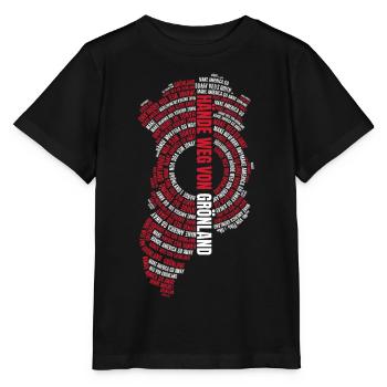 Déclaration « Pas les mains au Groenland » - T-shirt bio MINI CREATOR Stanley/Stella Enfant - noir - Devant - Mikhail (115cm)