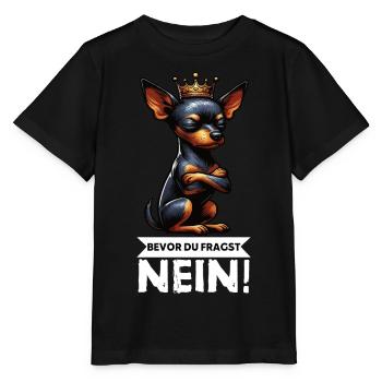 Avant de demander à Miniature Pinscher Pinscher Pinscher Fan - T-shirt bio MINI CREATOR Stanley/Stella Enfant - noir - Devant - Mikhail (115cm)