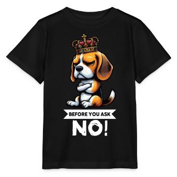 Avant de demander Beagle Beagle Propriétaire de Beagle Beagle Holder - T-shirt bio MINI CREATOR Stanley/Stella Enfant - noir - Devant - Mikhail (115cm)