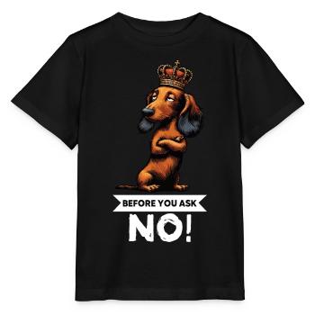 Avant de demander teckel à poils longs teckel tekkel - T-shirt bio MINI CREATOR Stanley/Stella Enfant - noir - Devant - Mikhail (115cm)