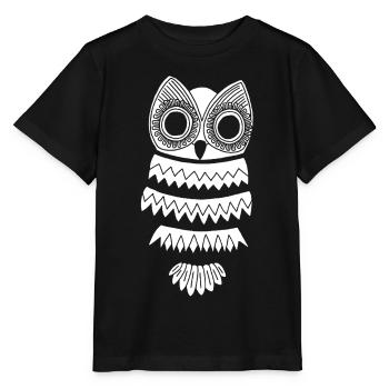 The White Owl - Stanley/Stella MINI CREATOR Kids’ T-Shirt - black - Front - Mikhail (115cm)