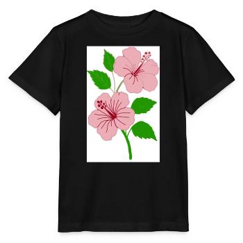 hibiscus - Stanley/Stella MINI CREATOR Kids’ T-Shirt - black - Front - Mikhail (115cm)