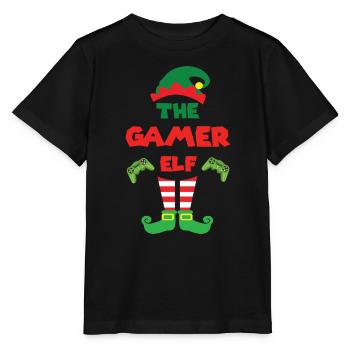 Gamer Elf - Stanley/Stella Kinder T-Shirt MINI CREATOR  - Schwarz - Vorne - Mikhail (115cm)