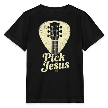Pick Jesus Christian Faith Prayer - Stanley/Stella Kinder T-Shirt MINI CREATOR  - Schwarz - Vorne - Mikhail (115cm)
