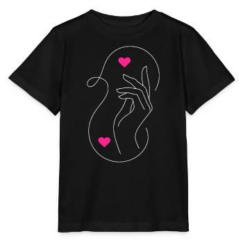 Tender Love: Hands & Hearts Design - Stanley/Stella MINI CREATOR Kids’ T-Shirt - black - Front - Mikhail (115cm)