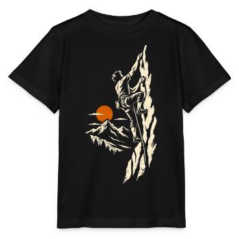 Klippenklettern – Klettern und Bergsteigen - Stanley/Stella Kinder T-Shirt MINI CREATOR  - Schwarz - Vorne - Mikhail (115cm)