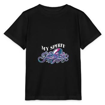 Pieuvres kalmar des octopodes des eaux profondes - T-shirt bio MINI CREATOR Stanley/Stella Enfant - noir - Devant - Mikhail (115cm)