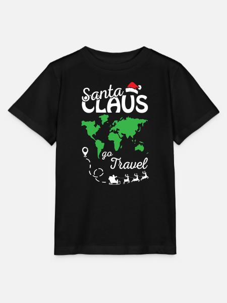Santa Claus Go Travel Merry Christmas - Stanley/Stella Kinder T-Shirt MINI CREATOR  - Schwarz
