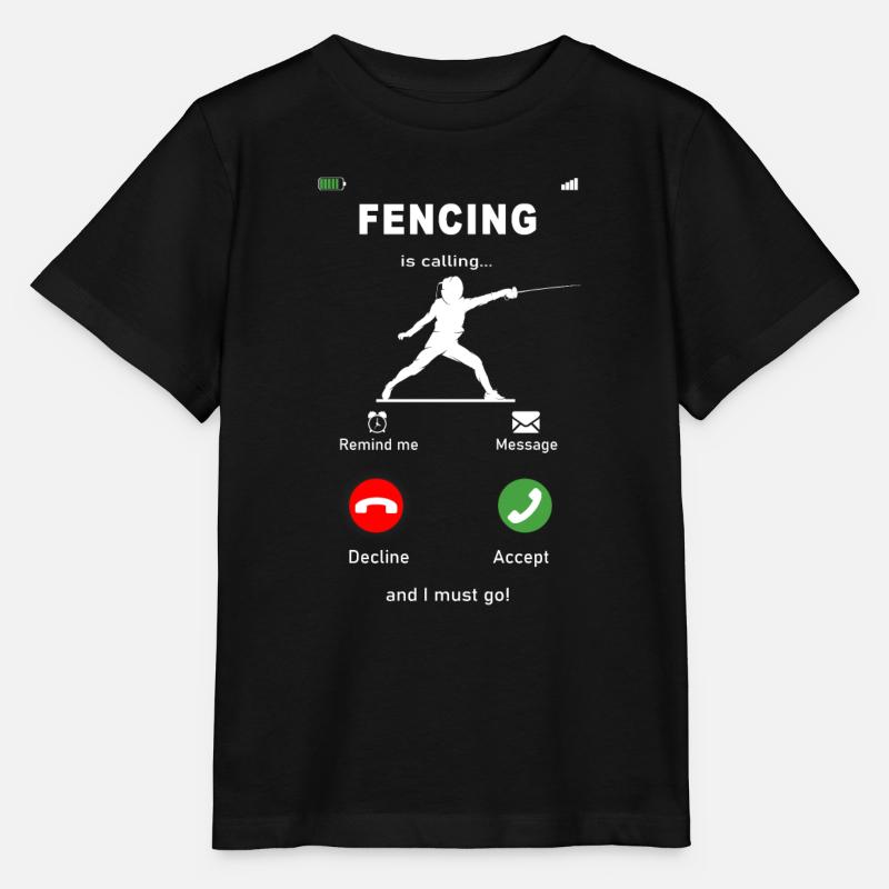 fencing is calling - Stanley/Stella Kinder T-Shirt MINI CREATOR  - Schwarz