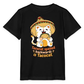 Tacocat Spelled Backwards Tacos Taco - Stanley/Stella MINI CREATOR Kids’ T-Shirt - black - Front - Mikhail (115cm)