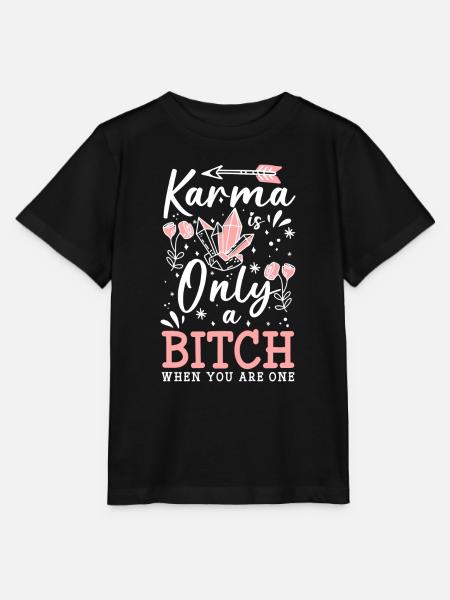Karma Meditation Sarkasmus Leben - Stanley/Stella Kinder T-Shirt MINI CREATOR - Schwarz