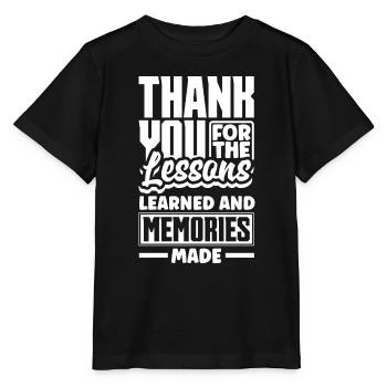 Merci pour les leçons apprises et les souvenirs - T-shirt bio MINI CREATOR Stanley/Stella Enfant - noir - Devant - Mikhail (115cm)