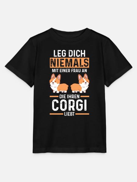 Hund Corgi - Stanley/Stella Kinder T-Shirt MINI CREATOR - Schwarz