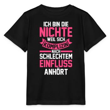 Nichte - Stanley/Stella Kinder T-Shirt MINI CREATOR  - Schwarz - Vorne - Mikhail (115cm)