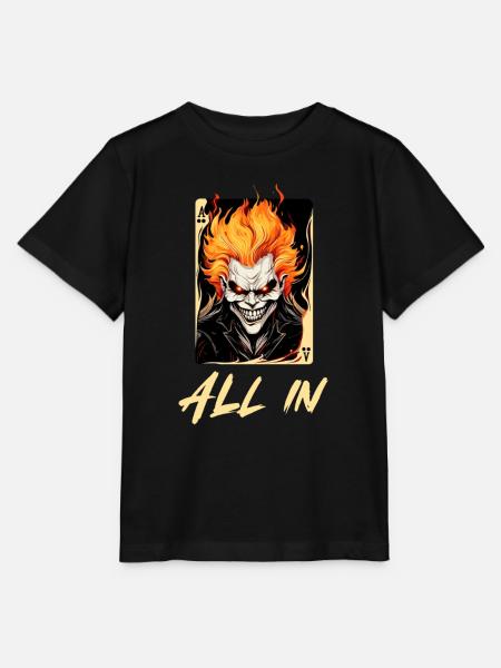 ALL IN Poker Karte - Stanley/Stella Kinder T-Shirt MINI CREATOR  - Schwarz