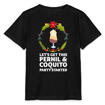 Coquito And Pasteles Puerto Rican Navidad - Stanley/Stella Kinder T-Shirt MINI CREATOR  - Schwarz - Vorne - Mikhail (115cm)