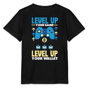 Crypto-monnaie Récompenses Gaming Blockchain Gamer - T-shirt bio MINI CREATOR Stanley/Stella Enfant - noir - Devant - Mikhail (115cm)