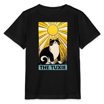 Tarot Black and White Kitty Cat - Stanley/Stella MINI CREATOR Kids’ T-Shirt - black - Front - Mikhail (115cm)